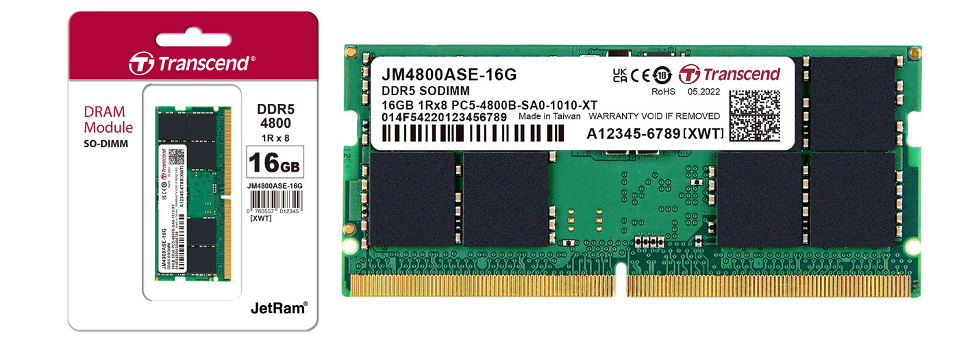 Transcend 16GB DDR5 4800MHz RAM 