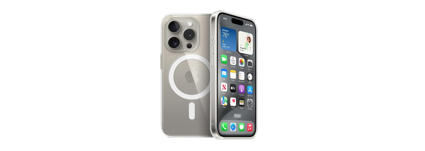 Anker iphone 15pro clear magnetic phone case 
