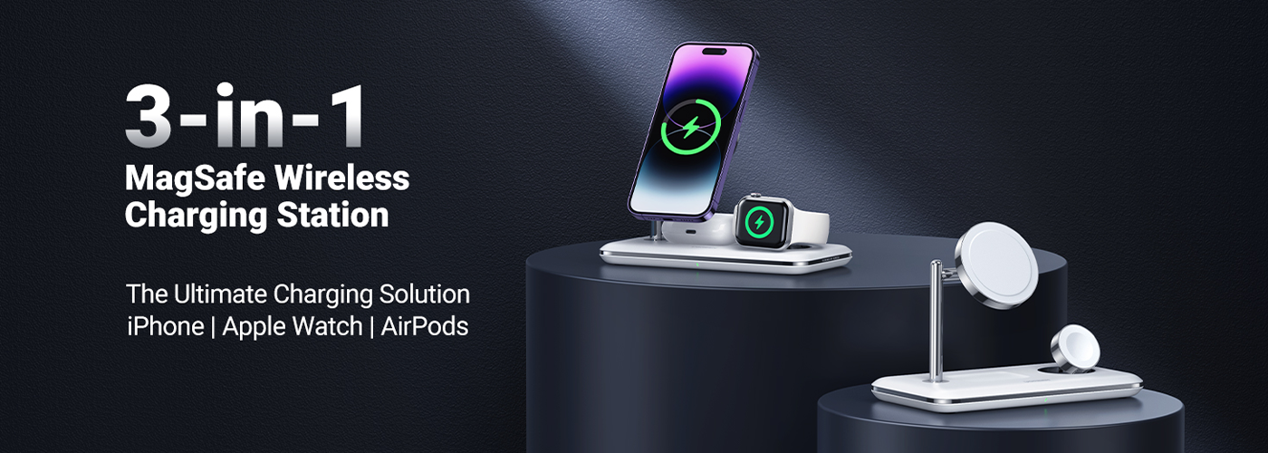 Ugreen 3-in-1 Wireless Charger for Apple Watch/ Iphone/Airpods - 90326