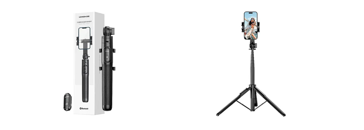 Ugreen Dual Function Selfie Stick & Tripod with Bluetooth Remot 15062