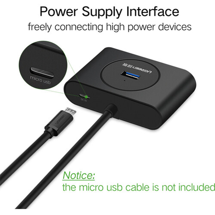 Ugreen USB 3.0 Hub 0.5m (Black) - 20290