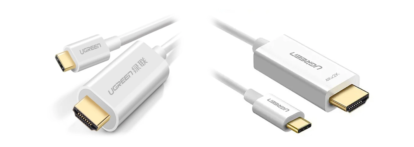 Ugreen USB Type C to HDMI Cable Male to Male 1.5m (White) - 30841