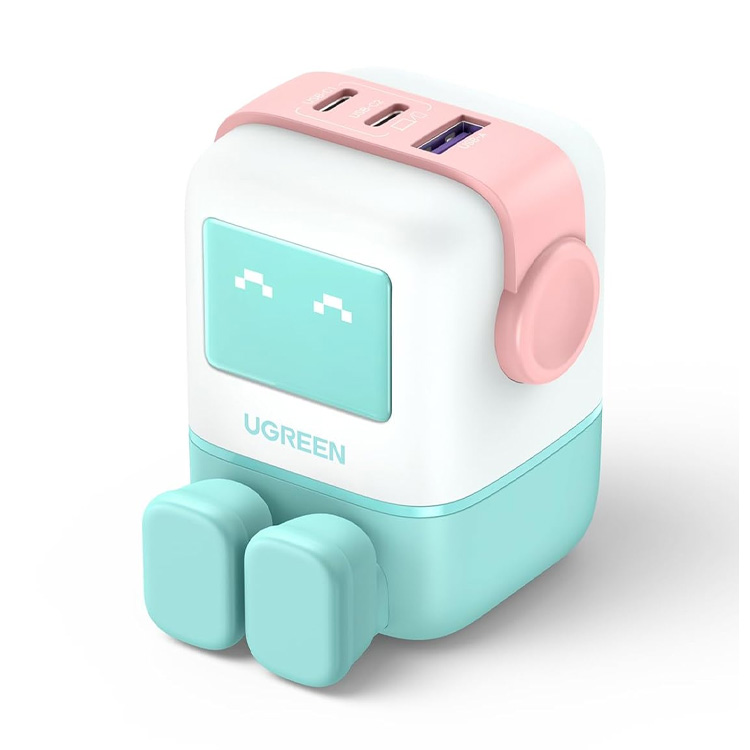 Ugreen Uno Robot 65W USB-A +2*USB-C GaN Fast Charger UK