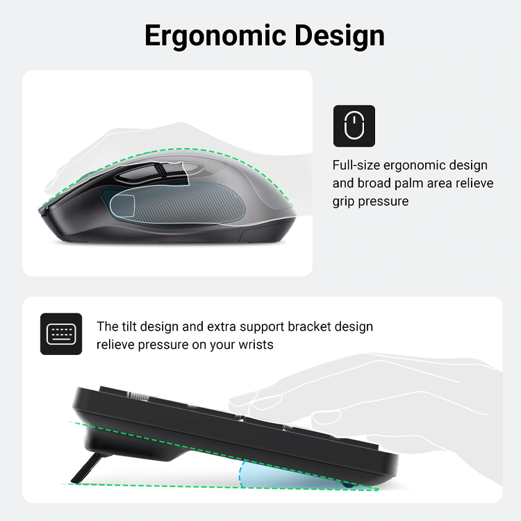 Ugreen 15720 MK006 Wireless Mouse and Keyboard